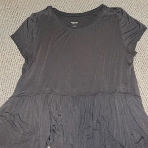 gray babydoll blouse